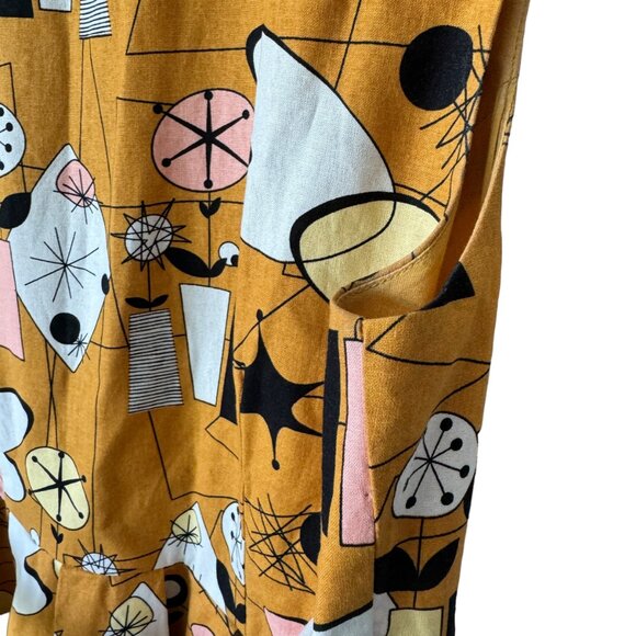 Modcloth x Dupenny Atomic Retro Brunch Dress Mid Mod Side Pockets Fit & Flare - Picture 8 of 16